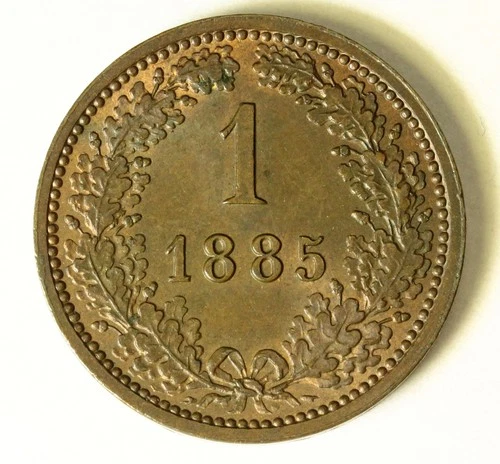 Photo of a 1885 Austria 1 Kreuzer from an eBay listing that sold on Apr 28, 2026