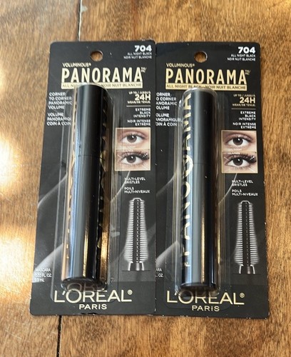 L'Oreal Paris Voluminous Panorama Volumizing Mascara #704 blackest Black lot of2