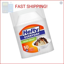 Hefty Everyday Soak-Proof Foam Bowls, 12 Ounce, 50 Count