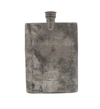Vintage English Pewter Made in Sheffield England Jack Daniels Flask