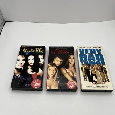 VHS Lot of 3 Tape Thriller Cruel Intentions Disturbing Behavior Very Bad Things