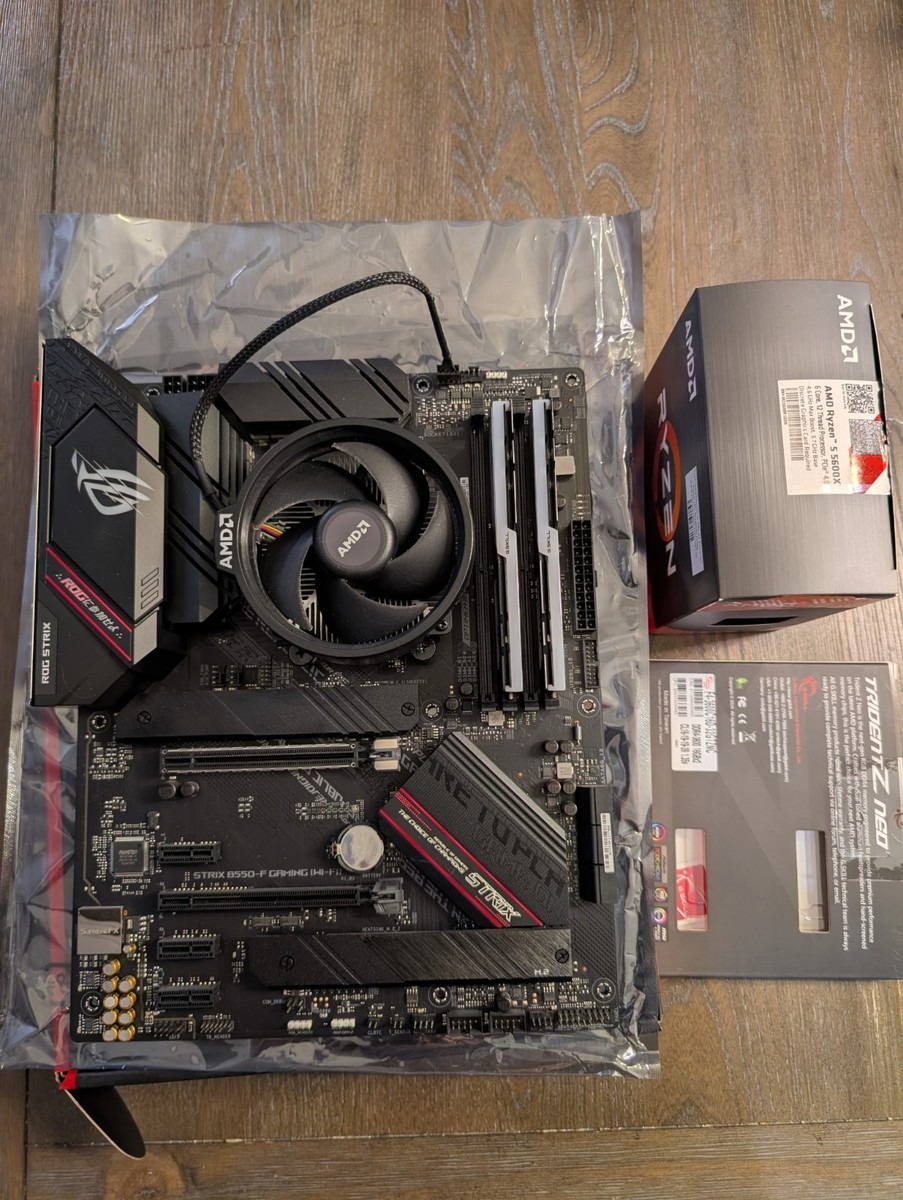 ASUS ROG Strix B550-F Gaming (Wi-Fi) + Ryzen 5600X + Gskill 32GB