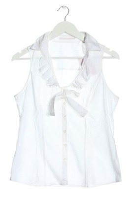 ROBERT FRIEDMAN ärmellose Bluse Damen Bluse Gr. DE 38 weiß Casual-Look