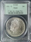 1881-S Morgan Silver Dollar $1, PCGS OGH MS 65 #06752