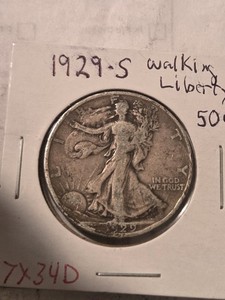 1929-S Walking Liberty Half Dollar Silver Coin