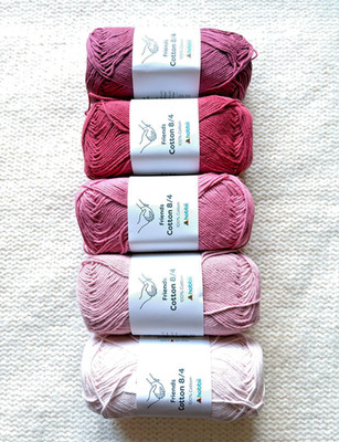 5 Knäuel x 50g Hobbii: Friends Baumwollgarn 8er/4er Pack 2B: 100% Baumwolle