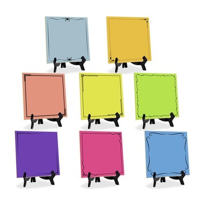 Post-It Note Style MDF Table Signs (5x5  Square) | Dry Wipe to Personalize