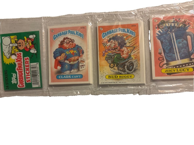 ~Sealed~ 1986 GPK Garbage Pail Kids Series 5 Unopened Rack Pack Sticker Cards