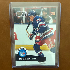 Pro Set 1991-92 Doug Weight RC Rookie #549 New York Rangers NHL Card. rookie card picture