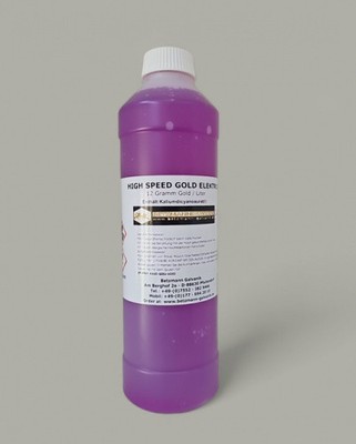 Gold Elektrolyt 12 Gramm/L.- High-Speed Gold - Gold Solution