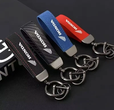 Honda Motorbike Keyring Suede Leather for CBR CBF Fireblade Africa Motorcycle