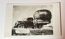 c1945 RPPC Exaggeration Cleo Springs OK Huge Watermelon International Harvester