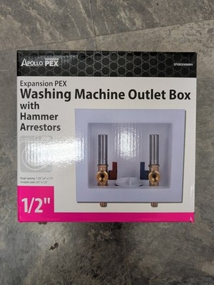 Apollo 1/2'' Brass PEX-A Barb x 3/4'' Male Hose Thread Washing Machine Outlet Box