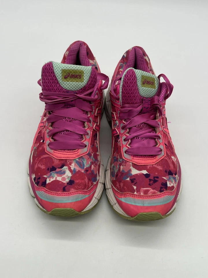 Zapatos para mujer Asics GT-1000 talla 7,5 rosa cinta de cáncer de mama zapatillas para correr Foto 3 de 4