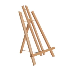 14" Medium Tabletop Wood Display Stand A-Frame Artist Easel, Beechwood Tripod