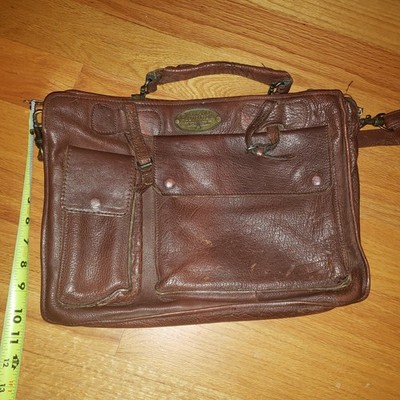 Vintage Overland Outfitters Brown Leather Messenger Bag 14
