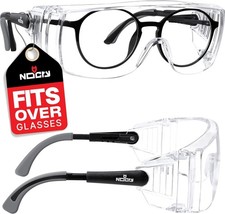 Safety Glasses Over Eyeglasses — Fog and Scratch-Resistant Over Glasses Safet...