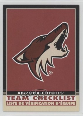 2020 O-Pee-Chee Team Checklist Retro Black Border /100 Arizona Coyotes #552 2vh