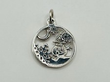 Sterling Silver 18mm Layered Snowman Pendant