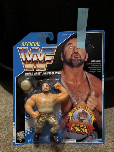 WWF wwe Vintage Wrestler Blue Card BUSHWACKER BUTC...