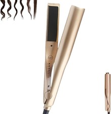 2 in 1 Straightener and Curler Hair Straightener, Curling Iron Curler Combo