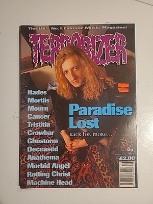Terrorizer Magazine #21 Paradise Lost Crowbar Morbid Angel Cancer Mortiis