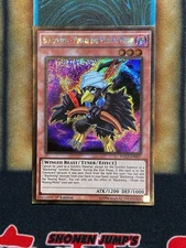 Yugioh Blackwing - Pinaki The Waxing Moon PGL2-EN007 Gold Secret Rare 1st Ed NM