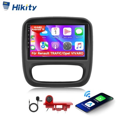 Rückfahrkamera Autoradio Android Für Opel Vivaro B Renault Trafic 4+64GB Navi BT
