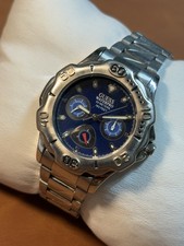 Vintage Guess Men’s Watch Waterpro WR50M Stainless,Rotating Bezel,38mm,New Bat