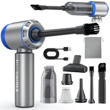Compressed air Duster, 2 in 1 180000RPM Cordless Air Duster with Mini Car Vac...