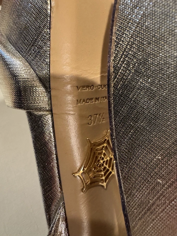 Sandalias de plataforma Charlotte Olympia plateadas talla 37,5 Foto 3 de 4