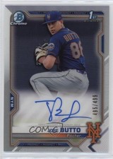 2021 Bowman Chrome Prospect Auto Refractor 495/499 Jose Butto #CPA-JBU Auto 2x4