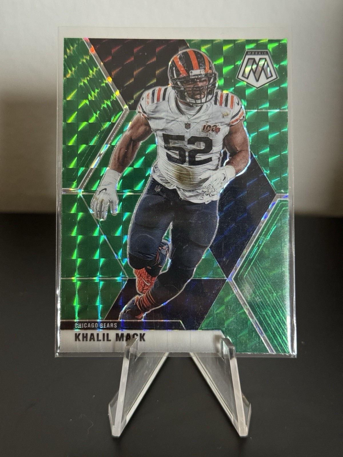 Khalil Mack #40 Green Mosaic Prizm 2020 Panini Mosaic