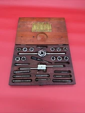 Vintage Dunlap Tap and Die Set Complete in Wood Box Case