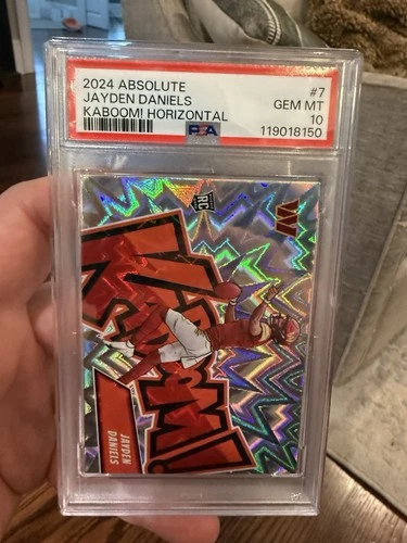 🔥 2024 PANINI ABSOLUTE JAYDEN DANIELS #7 KABOOM! ROOKIE RC GEM MINT PSA 10 🔥