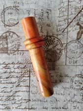 NEEDLE HOLDER/NEEDLECASE~Hand Carved Box Elder Wood~Needlepoint, Sewing