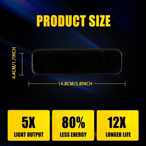 Smoked Front LED Side Marker Light For Dodge D150 D250 D350 W150 W250 Ramcharger - Picture 4 of 12