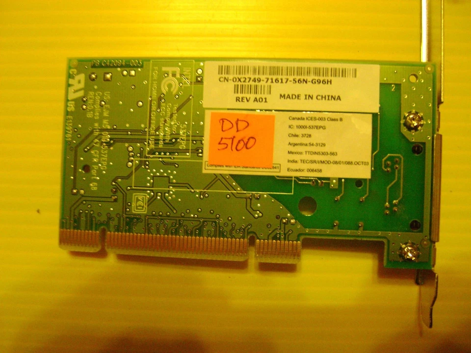 DelI Dimension 3000 5100 8400  X2749  Intel 56k Pci Internal Modem V.90  - Image 4 of 4
