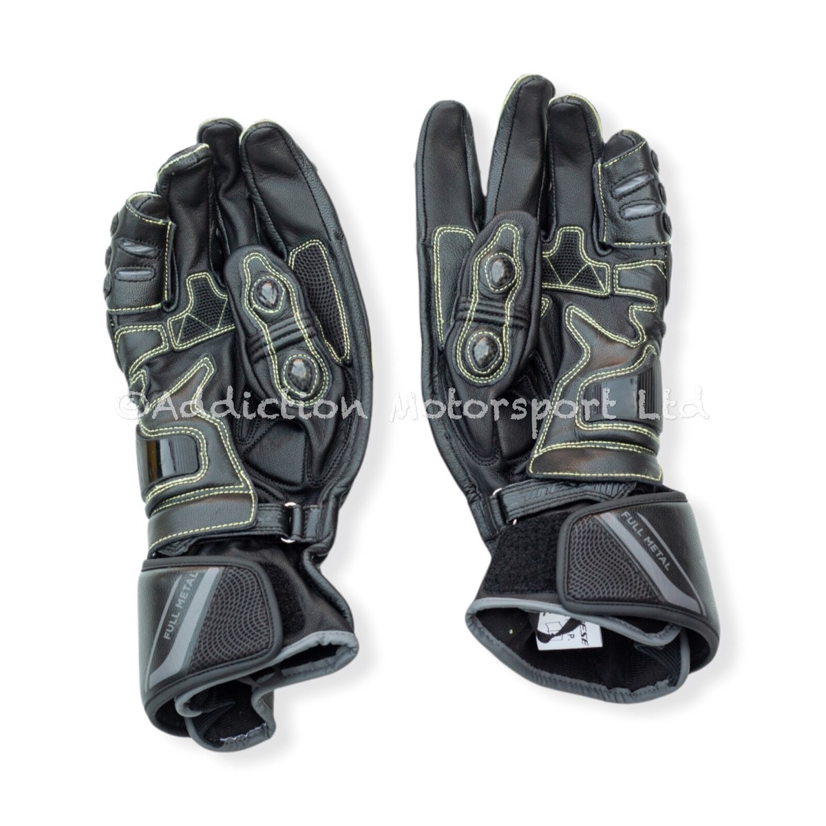 Dainese Full Metal 6 Leather Racing Gloves Black, Size L | eBay