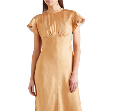 【ZIMMERMANN】ボディコンドレス ZIMMERMANN ZIMMERMANN Mini Dress 6-0-XS Gold Metallic Shimmers Cutout