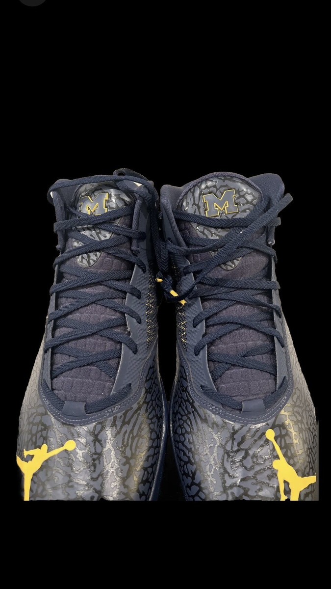Size 17 Michigan PE Air Jordan Nike Zoom Code Elite 3/4 Shark Football Cleats Size 17 Michigan PE Air Jordan Nike Zoom Code Elite 3/4  main image 4