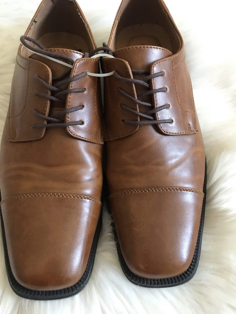 Alfani Men\'s Cap-Toe Oxford Dress Shoes Tan - Size 9 Alfani Mens Adam 42101 Cap Toe Lace Up Brown Oxford Dress  main image 3