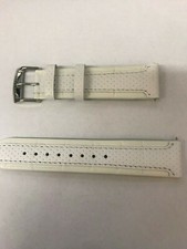 NEW Citizen Unisex AT2200-04A White Leather Band Silver Buckle Watch Replacement