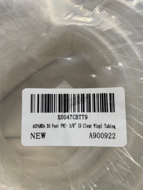 Clear Vinyl Tubing 3/8" ID x 1/2" OD 50FT Plastic PVC Tubing Flexible Hose NEW - Image 2 of 4