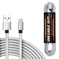 Reiko 1.7A 10FT USB Cable For IOS In Silver