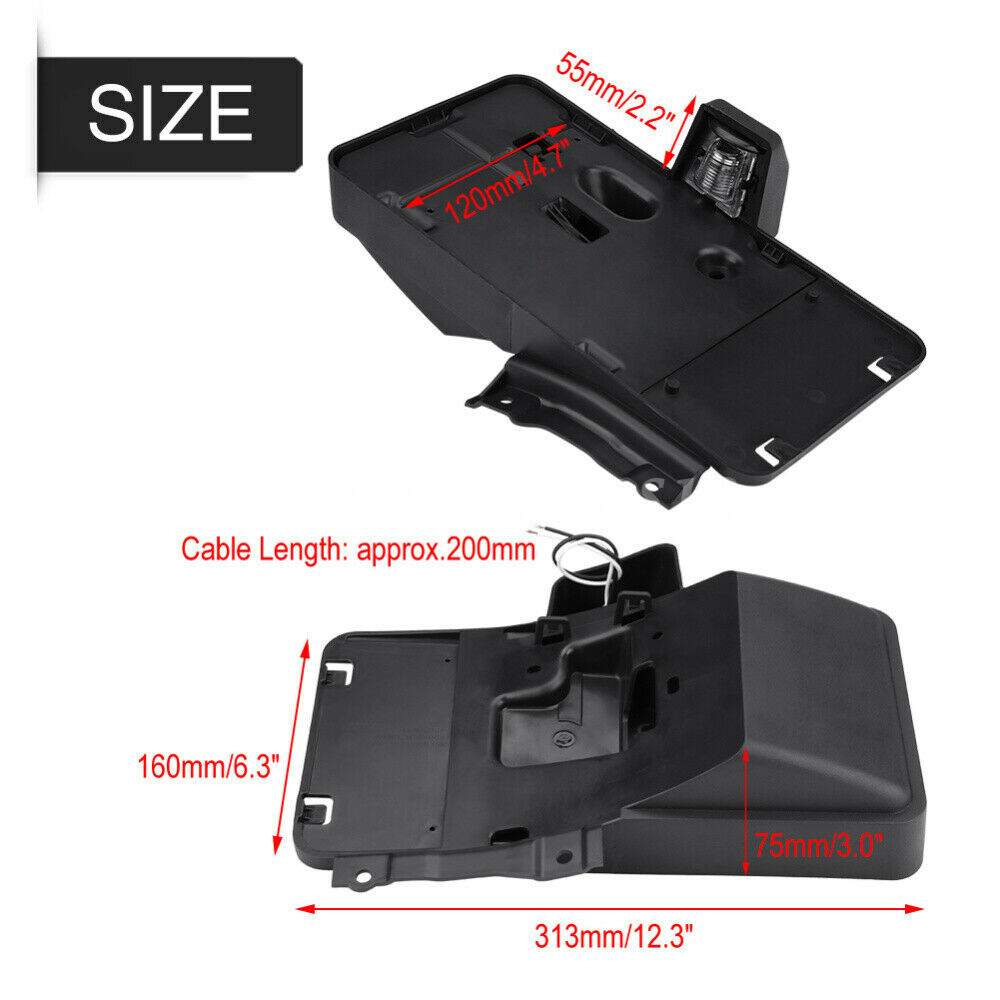 Rear License Plate Holder w/ Light Tag Bracket For Jeep Wrangler JK JKU 2007-18