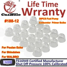20PCS Fuel Pump Carburetor Primer Bulbs Fit Poulan Echo Shindaiwa WALBRO #188-12