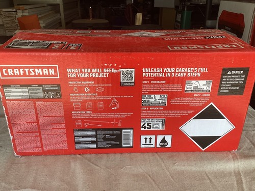 CRAFTSMAN GARAGE FLOOR EPOXY KIT  DARK GREY - Picture 2 of 2