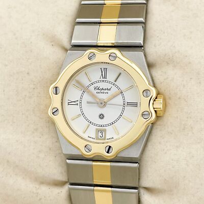 Chopard Lady St. Moritz 8024 Steel 24 mm Yellow Gold 750 Quartz Women's Watch