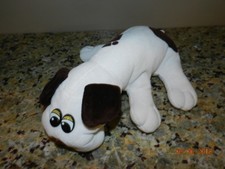 VINTAGE 1985 POUND PUPPY WHITE W/DARK BROWN SPOTS 18" GREAT CONDITION